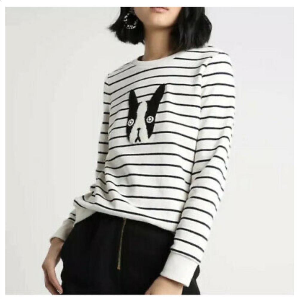 Banana Republic French Bulldog Striped Sweatshirt